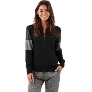 Vuori | Cute Halo Bomber Zip Up Jacket Black & Gray